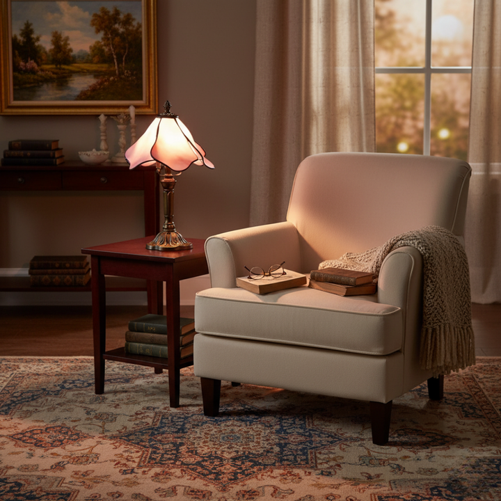 Artystyczna Lampa Stołowa LED w Stylu Barokowym