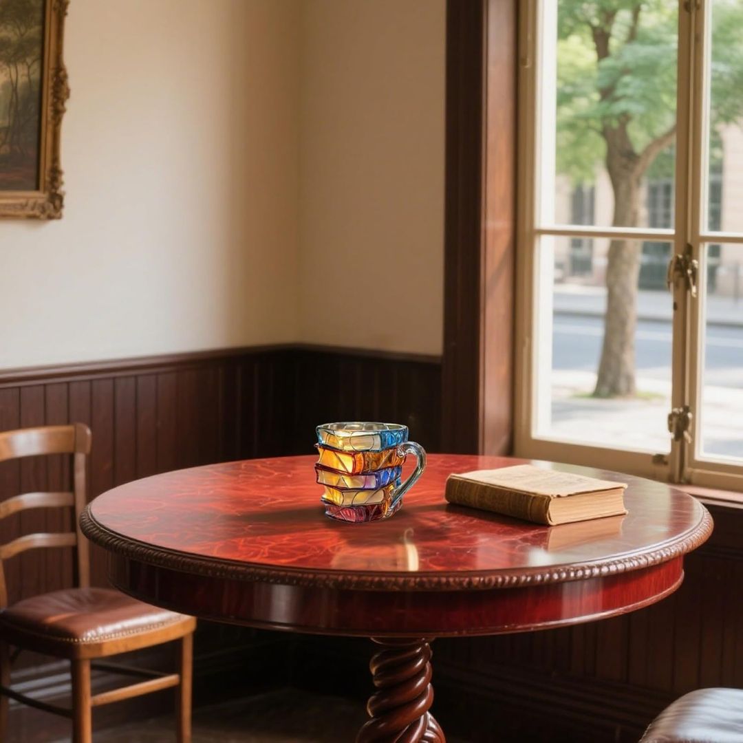 Unikalny Ręcznie Wykonany Kubek 3D Szczęścia dla Miłośników Czytania